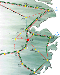 <center>諸暨地理位置</center>