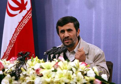 Iranian President Mahmoud Ahmadinejad delivers a speech in Tehran, in this file photo taken on Jan. 15, 2009. Mahmoud Ahmadinejad has won Iran's 10th presidential election, the country's official news agency said on June 12, 2009. (Xinhua/Liang Youchang)