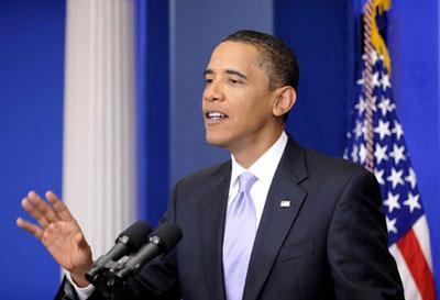 U.S. President Barack Obama speaks during a news conference in the Brady Press Briefing Room of the White House in Washington D.C., capital of the United States, June 23, 2009. (Xinhua/Zhang Yan)