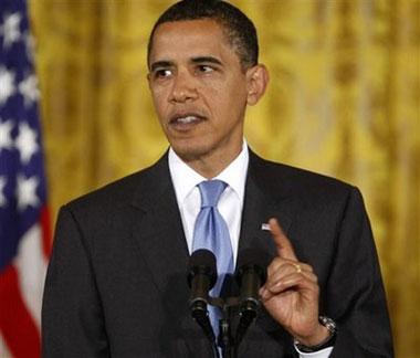 U.S. President Barack Obama delivers remarks on Iraq in the East Room of the White House in Washington, Tuesday, June 30, 2009.(AP Photo/Gerald Herbert)