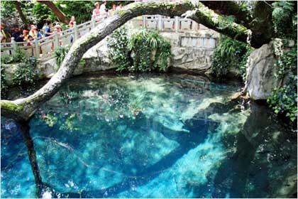 Butterfly Spring located about 30 km (18.5 miles) north of Dali, is a small, clear spring frequented visited by swarms of tourists and, of course, butterflies. Photo of entrance to Butterfly Spring is taken on July 30, 2009. [Photo: CRIENGLISH.com/ Xu Liuliu]