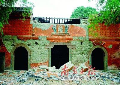 地震後的李白故居損毀嚴重