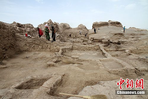 圖為出土的大面積房屋。孫亭文 攝