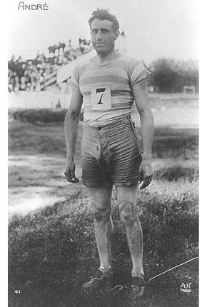 Paris 1924: Georges ANDRE of France, 4th in the 400m hurdles event during the Games of the VIII Olympiad. Credit: IOC Olympic Museum Collections