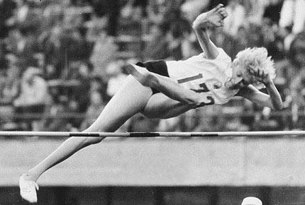 Tokyo, 15 October 1964: Iolanda BALAS-SOTER from Romania, 1st, in action in the high jump event during the Games of the XVIII Olympiad. Credit: IOC Olympic Museum Collections