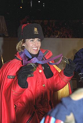 Lillehammer. XVII Olympic Winter Games. 23 February 1994: Myriam BEDARD from Canada, gold medallist in both the 7.5km and 15km women's. Credit: IOC Olympic Museum Collections