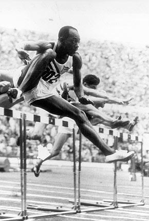 Helsinki 1952, Games of the XV Olympiad. Men's athletics, final of the 110m hurdles: gold medallist William Harrison DILLARD of the United States in action. Credit: IOC Olympic Museum Collections