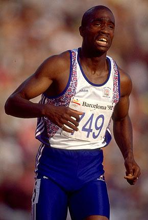 Barcelona, August 1992: Derek REDMOND of Great Britain suffers an injury in the 400m semifinal at the Games of the XXV Olympiad. Credit: Getty Images/Bob Martin