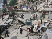 北川縣城地震後成為一片廢墟