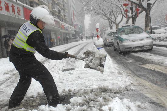 浙江遭遇罕見暴雪