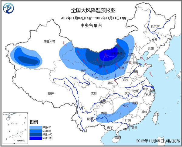 中國氣象局啟動四級響應應對寒潮暴雪（圖）