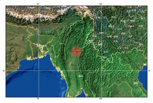 緬甸發生7.0級地震震源深度20公里