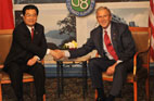 2008<br>Entretien entre Hu Jintao et George W. Bush