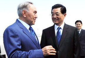 <CENTER>胡錦濤訪問哈薩克斯坦</CENTER>