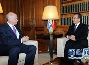 溫家寶與希臘總理帕潘德里歐舉行會談