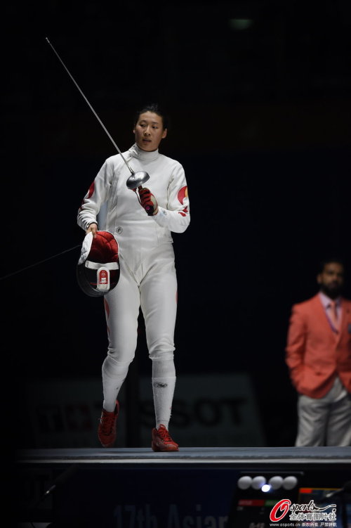 [高清組圖]女子重劍孫玉潔險勝 奪中國擊劍首金