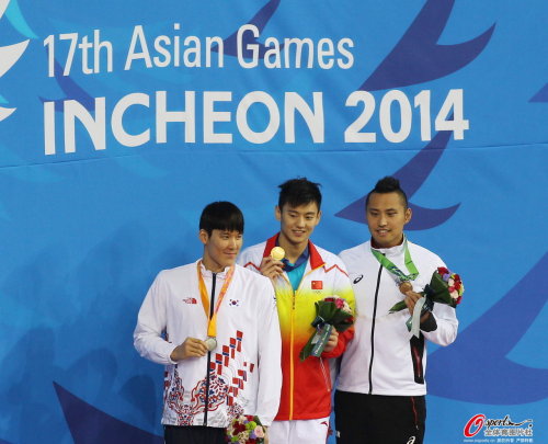 [高清組圖]男子100米自由泳 中國選手寧澤濤奪金