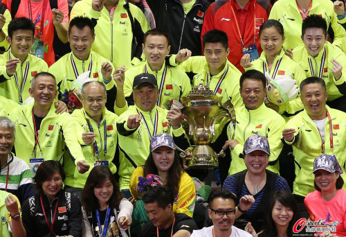 [高清組圖]蘇迪曼盃頒獎儀式 中國六連冠
