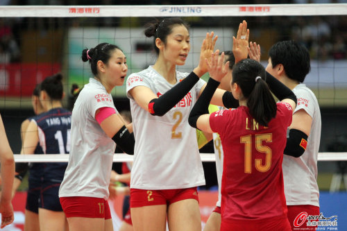 [高清組圖]亞錦賽中國女排3-0韓國 第13次登頂