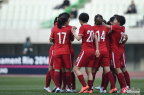 [高清組圖]王珊珊破門 奧預賽中國女足擊敗韓國