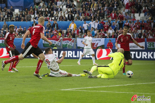 [高清組圖]歐洲盃-匈牙利2-0戰勝10人奧地利
