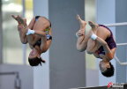 [高清組圖]奧運會-中國跳水隊進行適應場地訓練