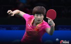 [高清組圖]中國選手丁寧出戰乒乓球女單預賽