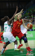 [高清組圖]裏約奧運女籃預賽 中國勝塞內加爾