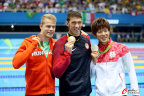 [高清組圖]裏約奧運男子200米蝶泳頒獎儀式