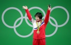 [高清組圖]朝鮮選手奪得舉重女子75公斤級金牌