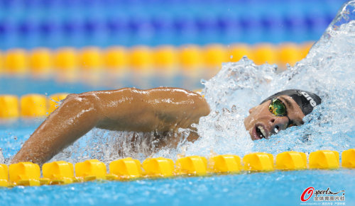 [高清組圖]男子1500米自由泳決賽 意大利奪冠