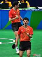 [高清組圖]乒乓球男團半決賽：中國3：0勝韓國