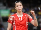 [高清組圖]李雪芮勝泰國選手晉級羽毛球女單四強