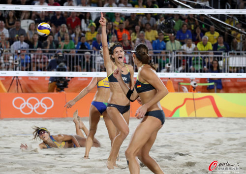 [高清組圖]女子沙灘排球決賽 德國組合奪冠