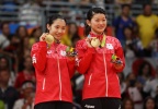 [高清組圖]日本2:1勝丹麥組合奪羽毛球女雙金牌