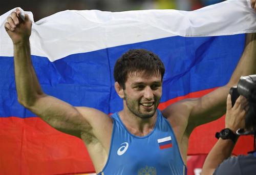 [高清組圖]自由式摔跤男子65kg 俄羅斯選手摘金