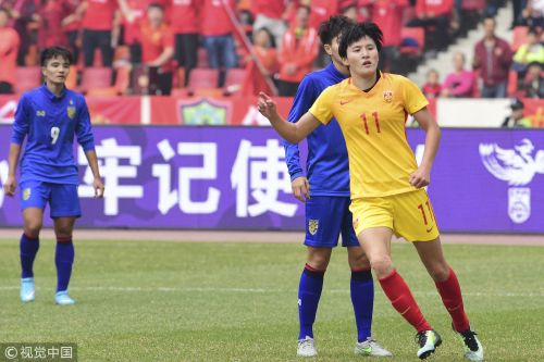 [高清組圖]任桂辛王珊珊破門 女足2-1逆轉泰國