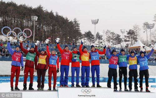 [高清組圖]越野滑雪男子4x10公里接力 挪威選手奪冠