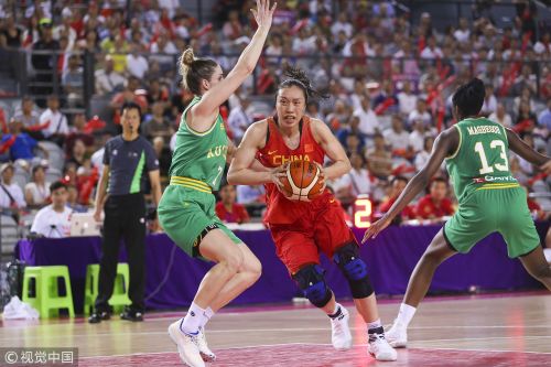 [高清組圖]中國女籃熱身賽負澳大利亞 孫夢然10分
