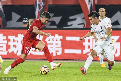 [高清組圖]楊旭頭球破門 權健2-0亞泰