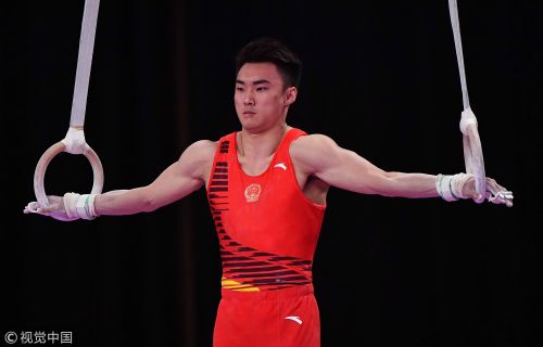 [高清組圖]亞運會中國體操男團力壓日本奪冠