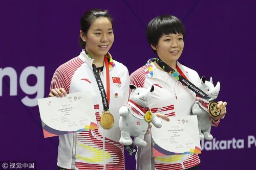 [高清組圖]羽球女雙決賽 國羽力克奧運冠軍奪冠