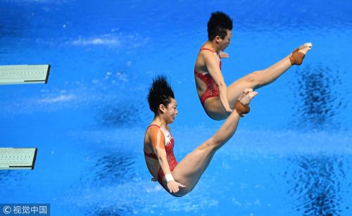[高清組圖]跳水女雙3米板 施廷懋/昌雅妮登頂