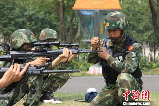廣東梅州武警狙擊手淬煉中成長（圖）