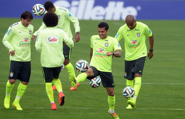 La selección brasileña se prepara con vistas al Mundial