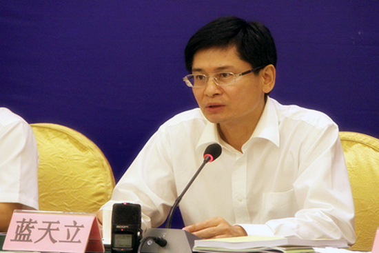 圖三、廣西壯族自治區人民政府副主席藍天立講話。  唐曉寧  攝影
