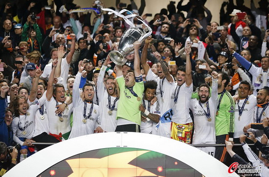 2013/14賽季歐冠決賽皇馬加時戰勝馬競第10次捧杯