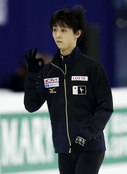 羽生結弦在熱身