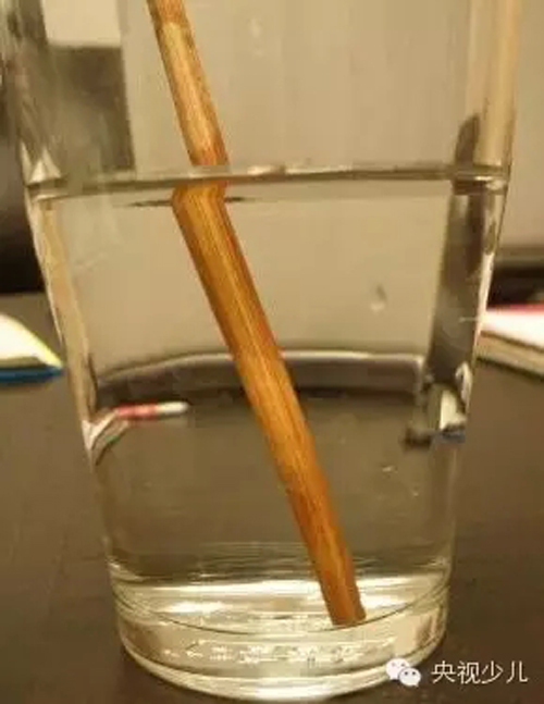 一根筷子放在一杯水中為什麼看起來是彎的？