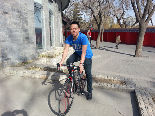 有一陣子大田每天騎自行車來工作